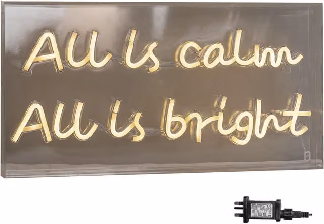 Samuel Alexander All is Calm Neon Flex Christmas Sign in Warm White, 43 cm – 4