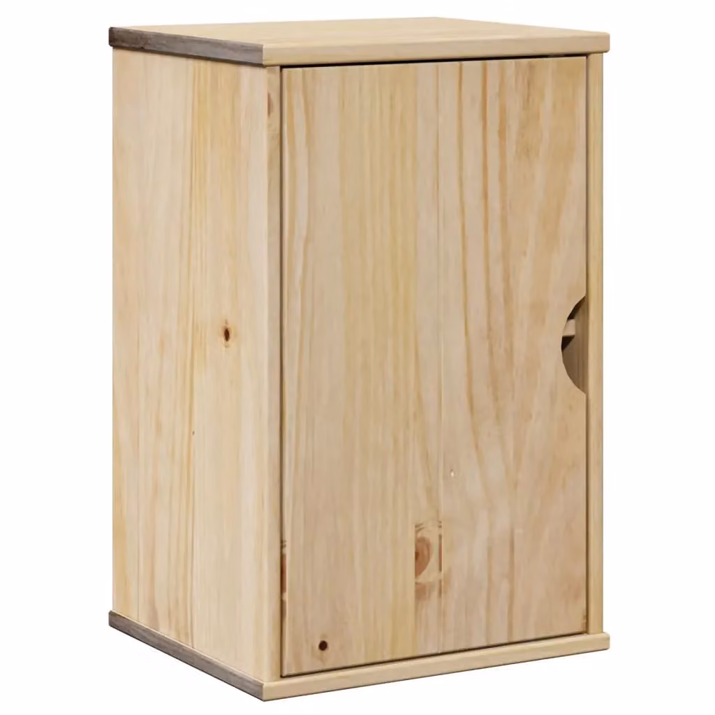 Berkfield Home OTTA Wall Mounted Bathroom Cabinet in Brown Rustic Solid Pine, W/D/H: 35 x 30 x 55 cm – 2