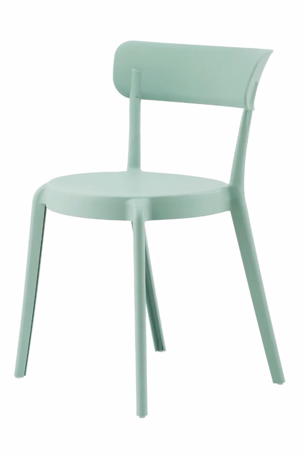 Fusion Living Stackable Plastic Bistro Dining Chair in Matt Green – 2