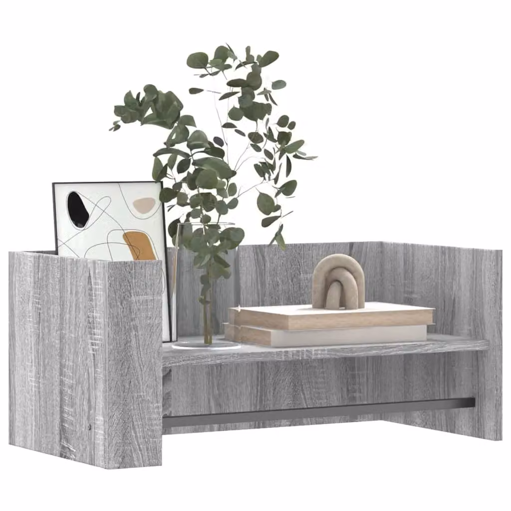 Berkfield Home Wall Mounted Cube Shelf in Grey Sonoma, W: 70.5 cm, D: 35 cm, H: 30.5 cm – 2