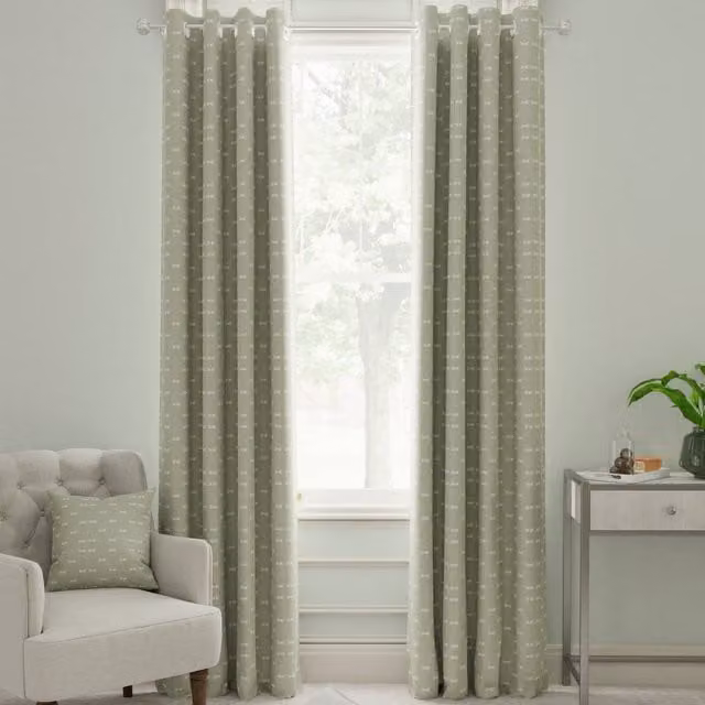 Sophie Allport Dragonfly Made to Measure Blackout Eyelet Curtains in Sand