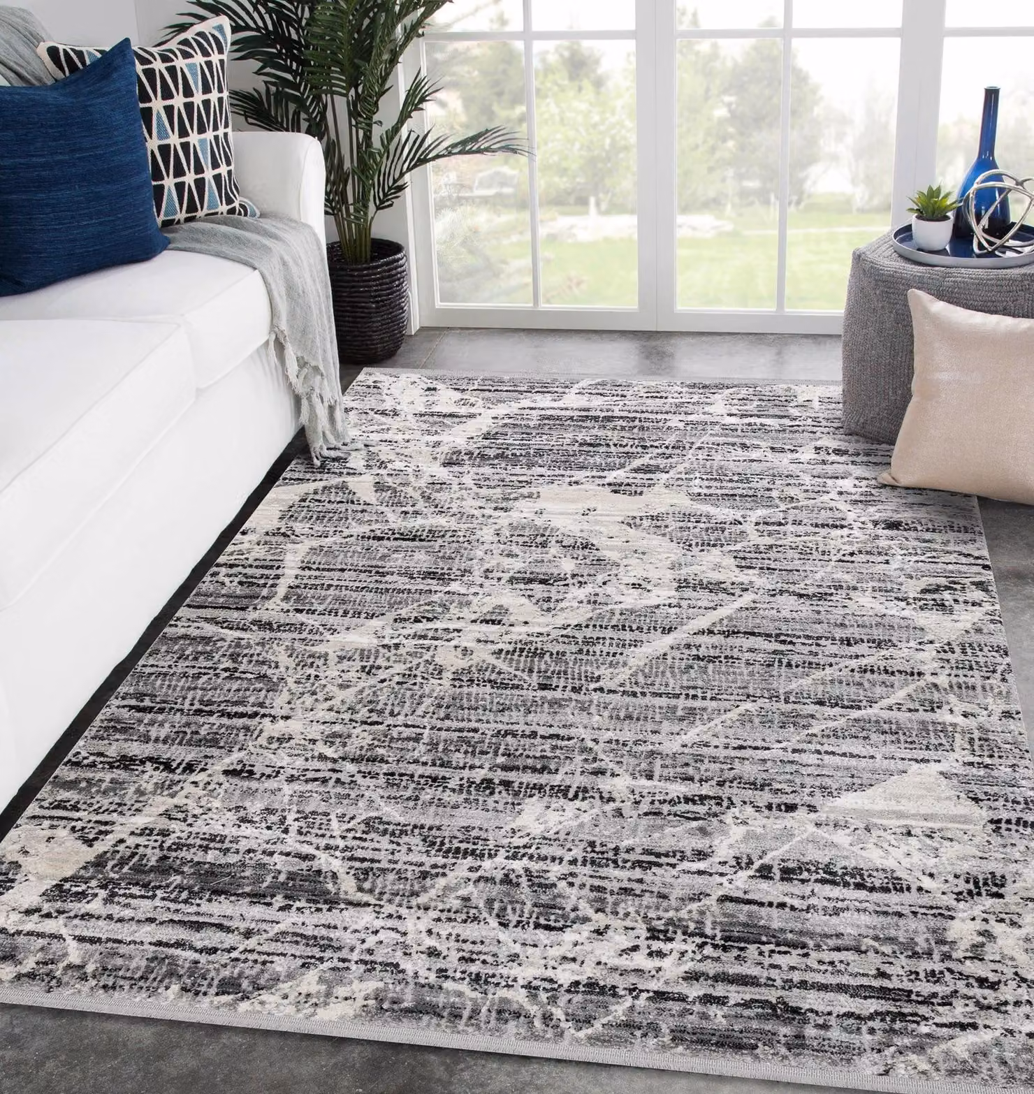 RugsX Tuls Abstract Modern Grey Rug, W/D/H: 170 x 120 cm – 3