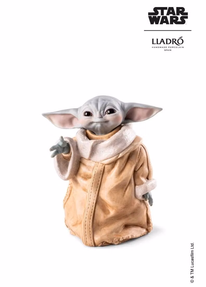 Lladró Grogu Porcelain Sculpture in Green