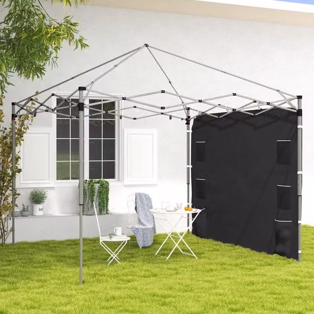 Outsunny Black Polyester Side Panel for 3x3 m Pop Up Gazebos