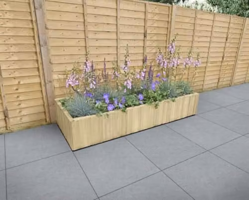 Forest Garden Brown Wooden Raised Bed Planter for Herbs, Plants or Vegetables, W: 179 cm, D: 67 cm, H: 32 cm