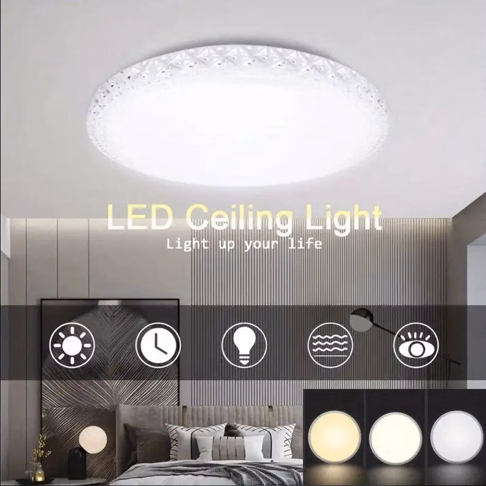 NESTLUNE 24W Round LED Ceiling Light Panel Downlight in White – 2