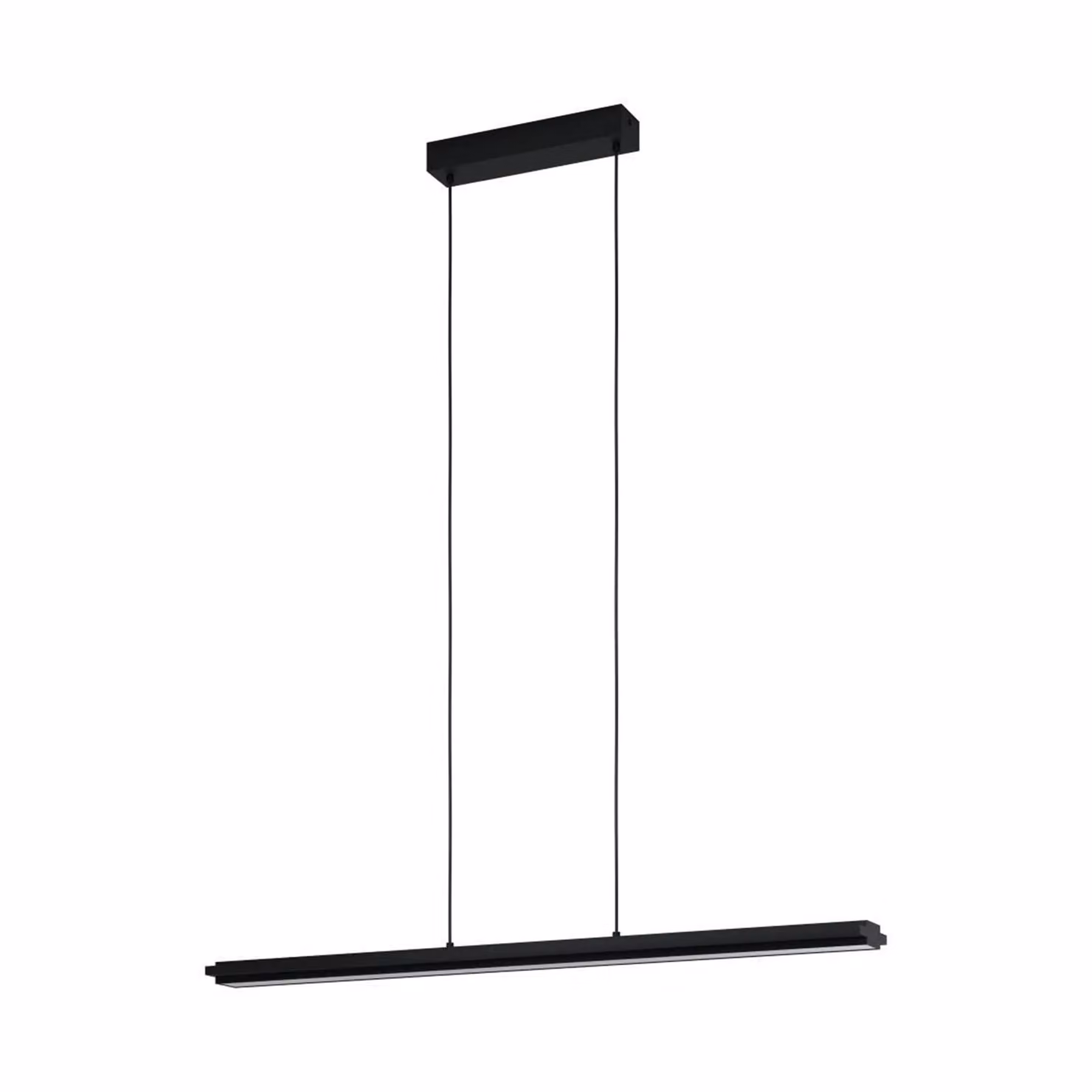 Eglo Cambulos Modern Black LED Bar Pendant Light, Dimmable, Warm White – 2