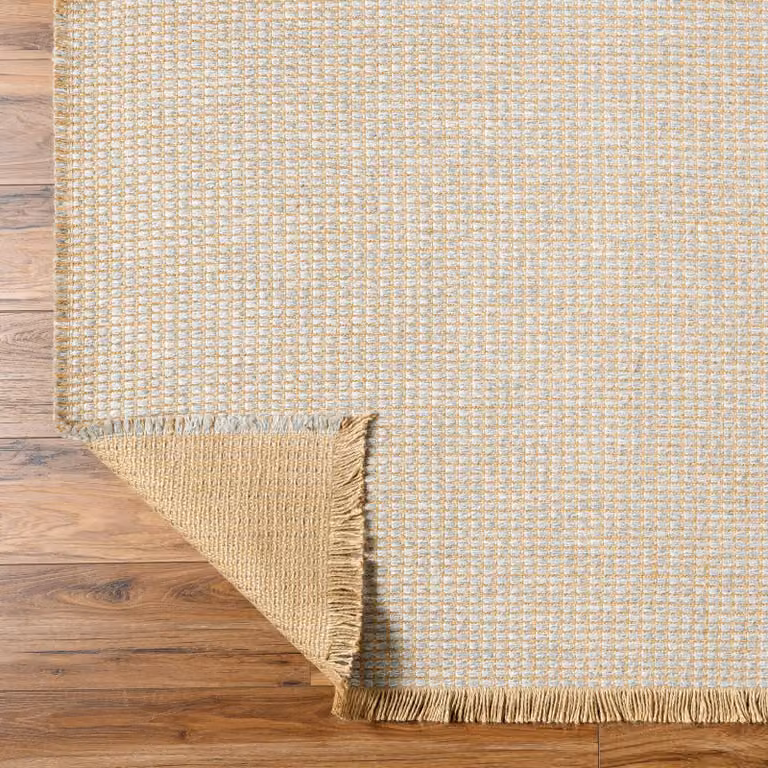 Livabliss Kimi Modern Jute Living Room Rug with Fringes in Light Green, W: 120 cm, D: 170 cm