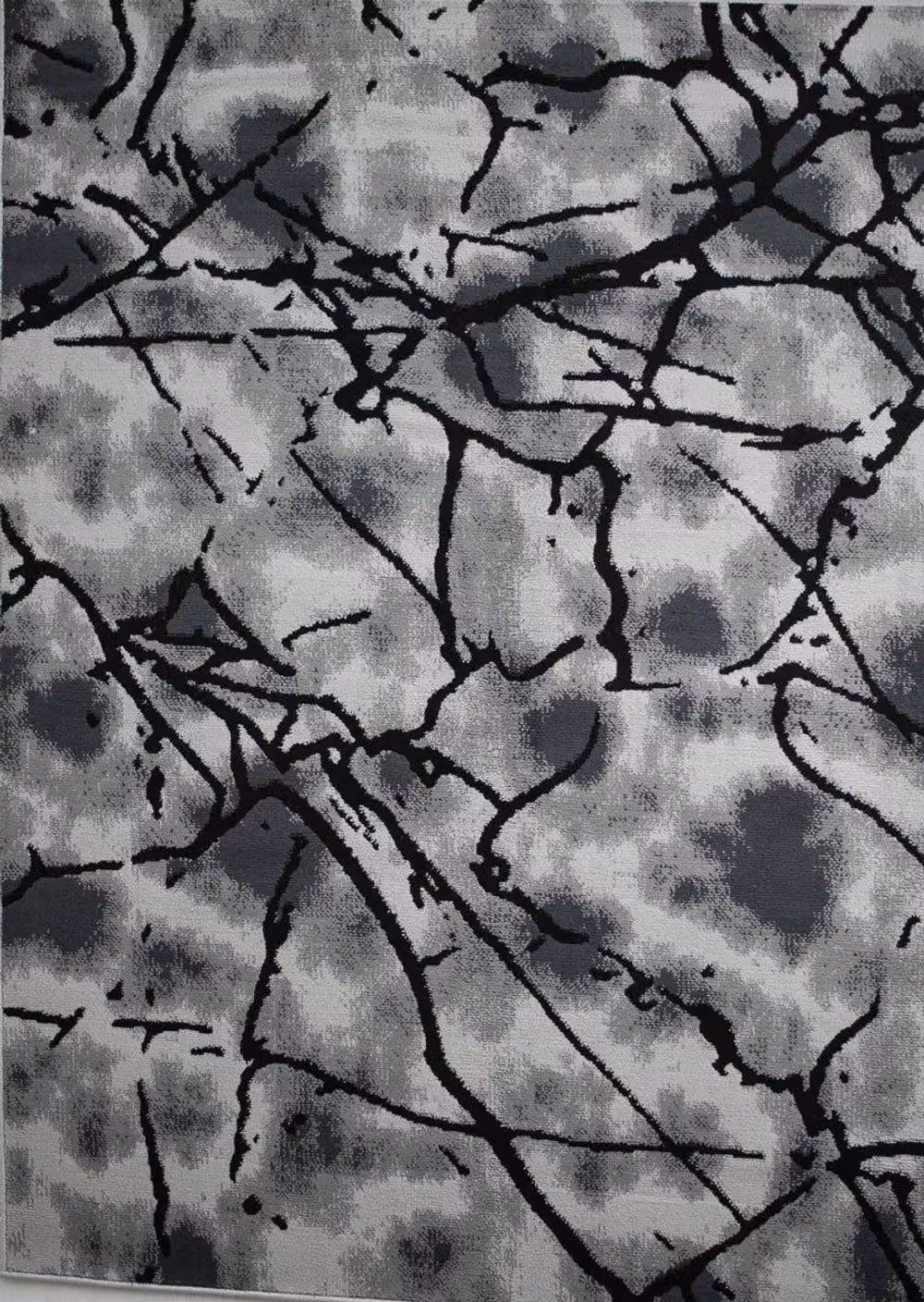 Celebrity Interiors Balletto 19NA Abstract Rectangular Rug in Beige, Black and Grey, W: 200 cm, D: 290 cm – 2