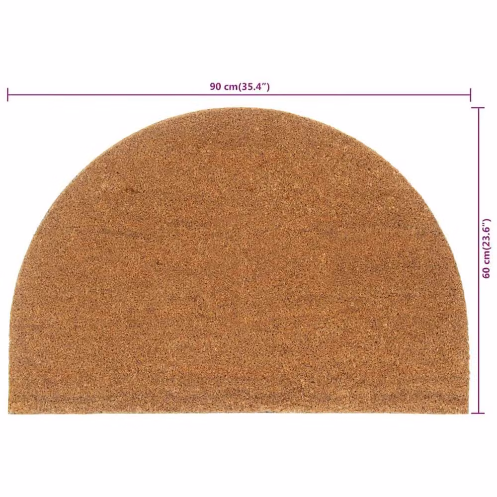 Berkfield Home Natural Half Round Coir Door Mat, Brown, W: 90 cm, D: 60 cm – 3