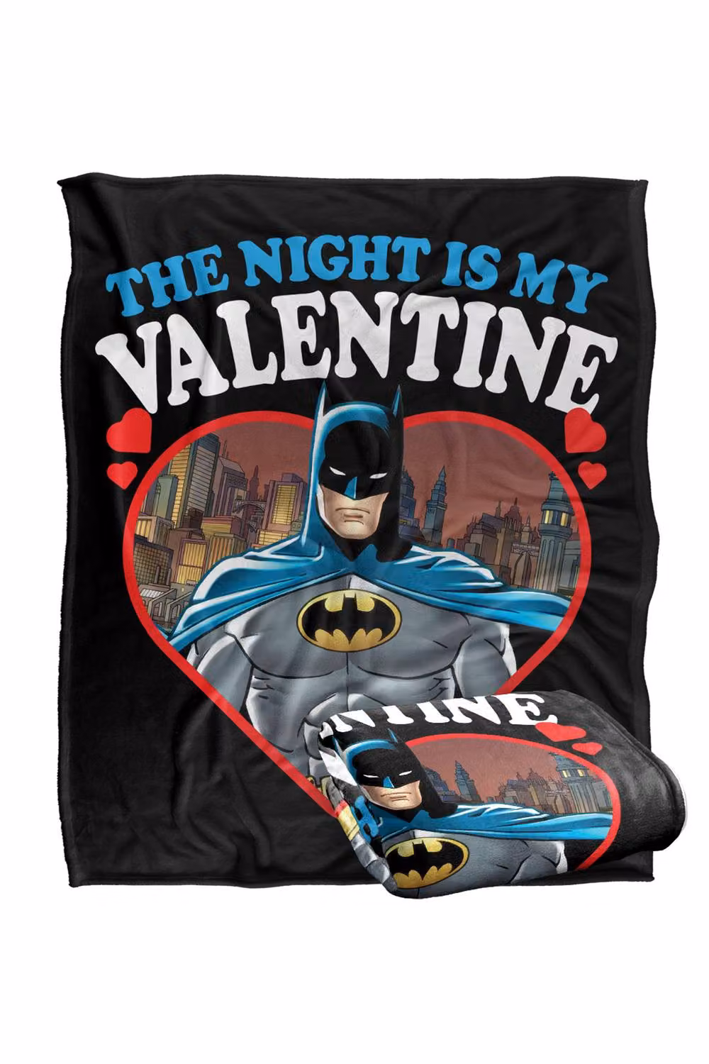 LOGOVISION Batman The Night Is My Valentine Super Soft Silky Touch Fleece Throw Blanket, Multicolour, W: 152 cm, D: 127 cm – 7
