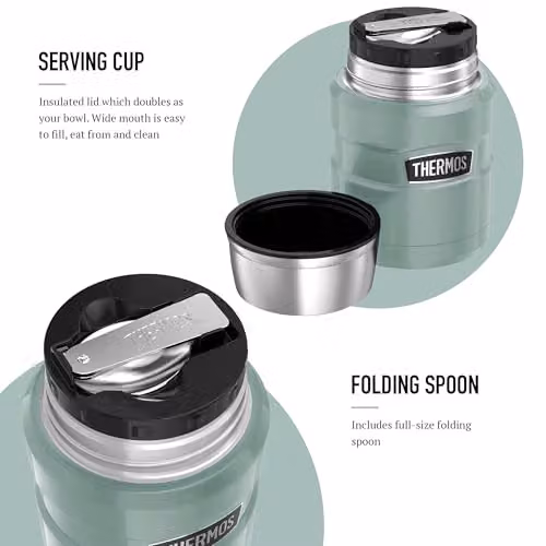 Thermos Stainless King Food Flask, Blue, 470ml – 3