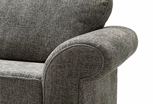 Abakus Direct Ingrid Three Seater Sofa in Rifle Green Braided Chenille Fabric, W: 215 cm, D: 90 cm, H: 60 cm – 5