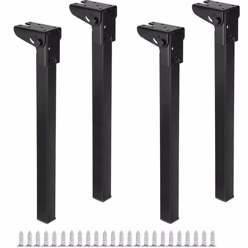 EONLION 4pcs Heavy Duty Steel Folding Table Legs for Campervans, Black – 3
