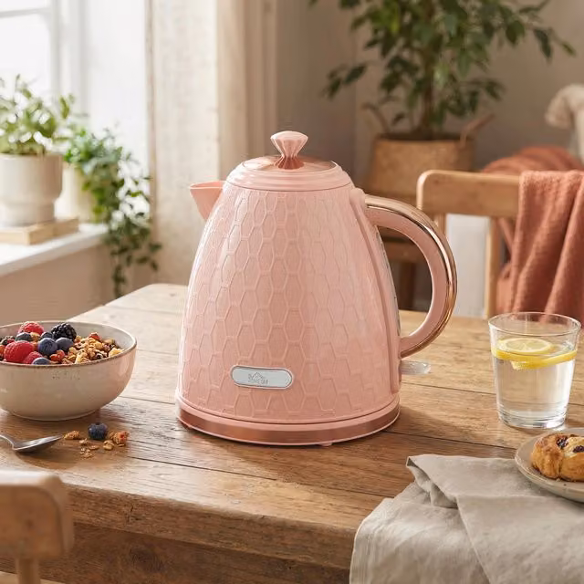 HOMCOM Fast Boil Electric Kettle, 1.7 l, 2500 W, Pink