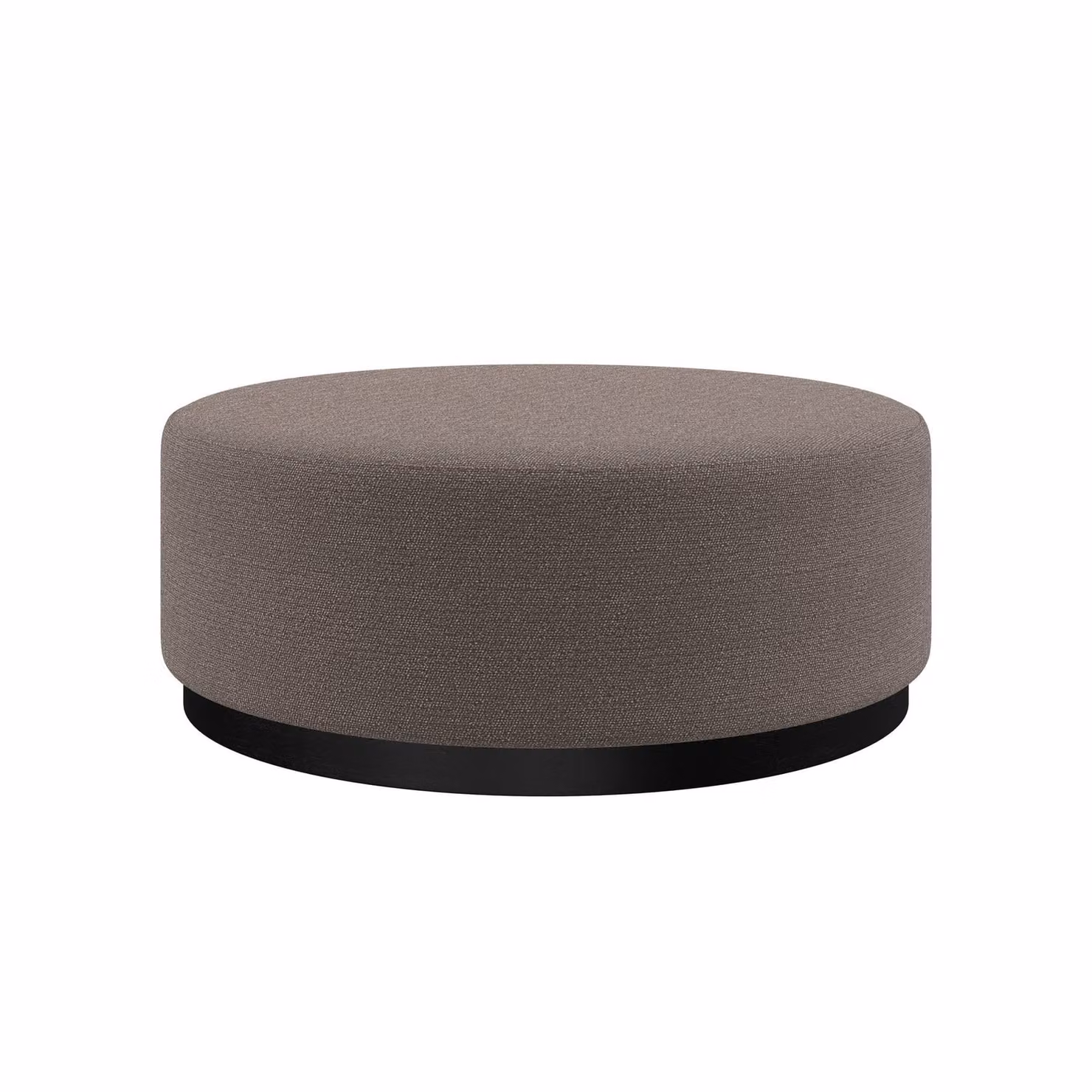 Dome Deco LIAM Grey Fabric Upholstered Art Deco Cylindrical Stool