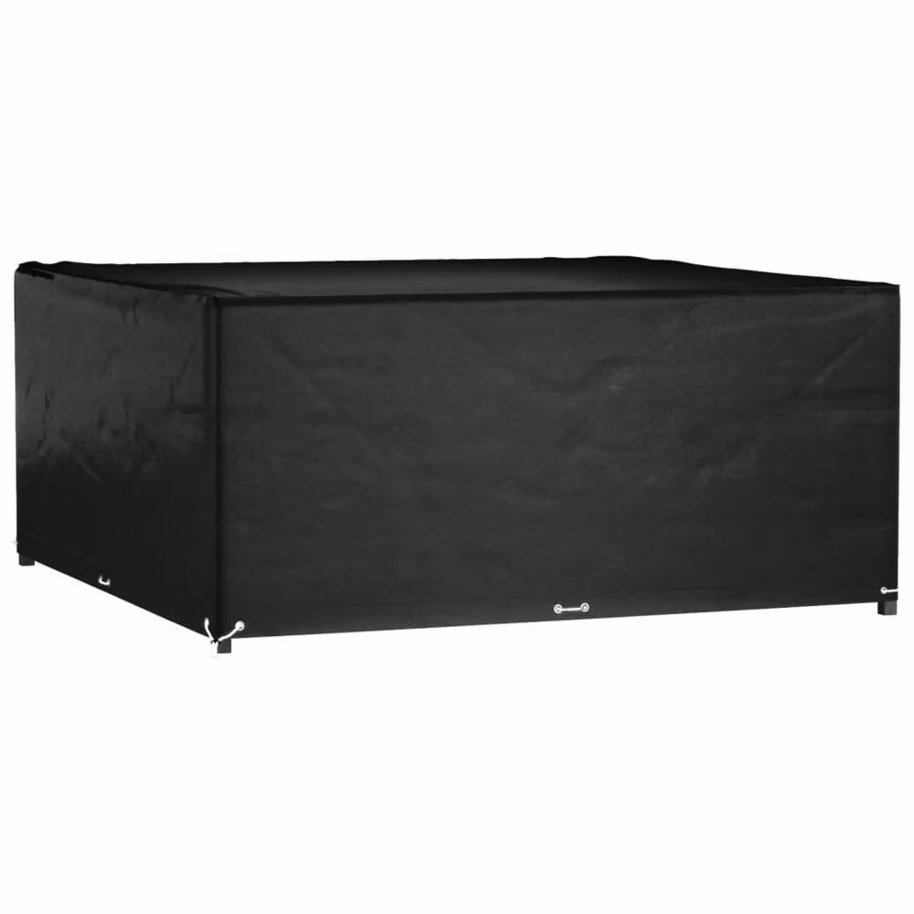Berkfield Home Square Garden Furniture Cover with 16 Eyelets, Black, W/D/H: 300 x 300 x 75 cm – 2