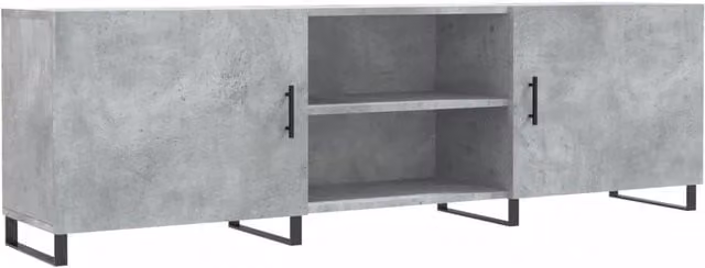 Berkfield Home Industrial TV Cabinet in Concrete Grey, W/D/H: 150 x 30 x 50 cm – 1