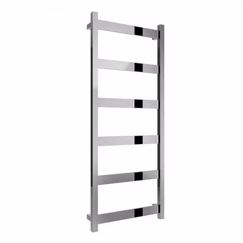 Bathroom Kingdom Mina Stainless Steel Heated Towel Rail in Silver, H x W: 117 x 48 cm