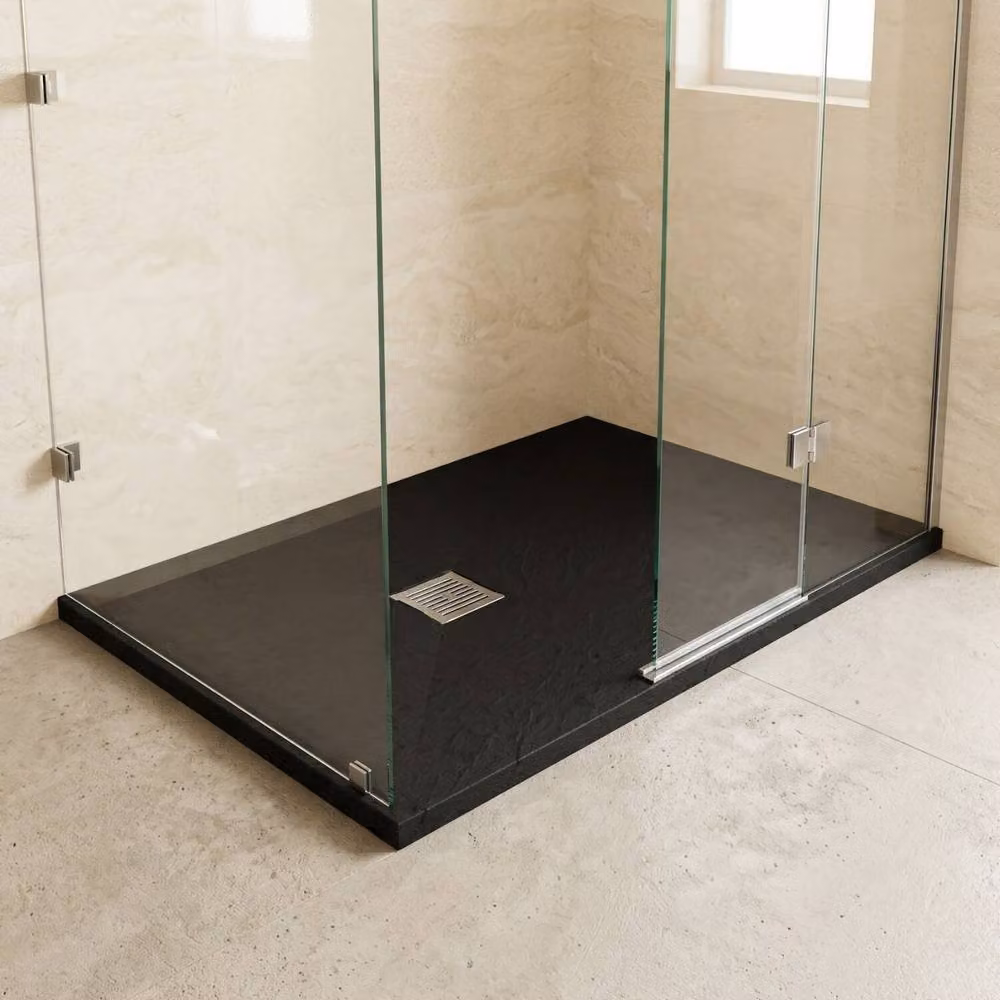 Balterley Premium Slimline Rectangular Acrylic Shower Tray, Black, W: 120 cm, D: 90 cm – 2