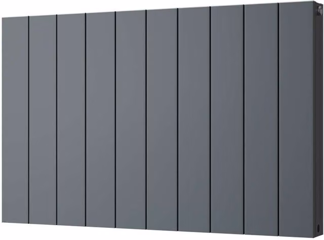 UK Radiators Thetford Anthracite Horizontal Designer Radiator Smooth Aluminium, W: 93.6 cm, H: 60 cm – 1