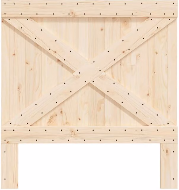 Berkfield Home Rustic Solid Pine Wood Headboard in Beige, W: 100 cm, H: 104 cm