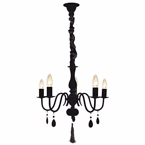 Linea Verdace Magnifico 5-Light Multi-Arm Chandelier in Black