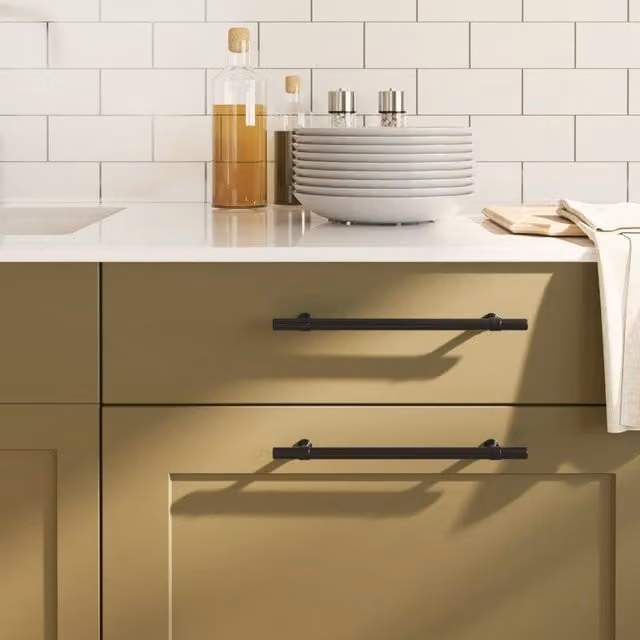 Berkfield Home Matt Black Stainless Steel Bar Cabinet Handles, 10 Pack, Length: 192 mm – 1