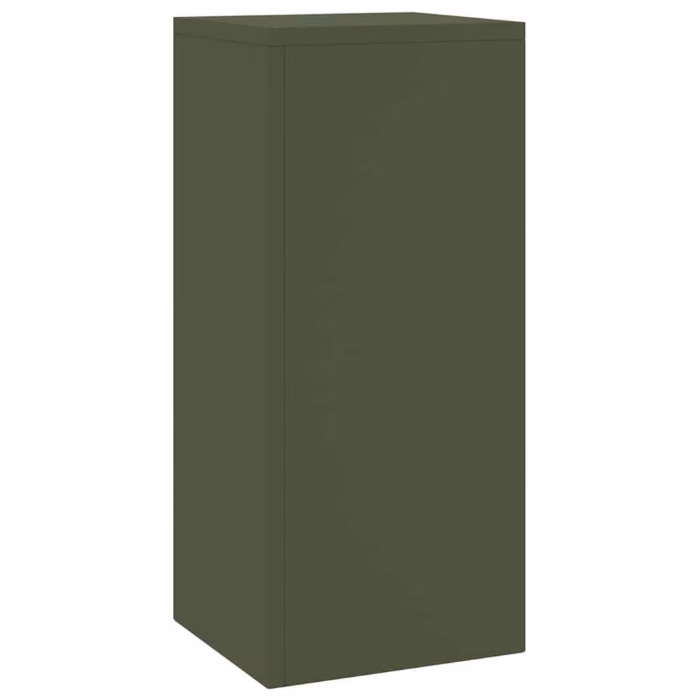 Berkfield Home Outdoor Steel Pillar Plant Stands, 2 Pieces, Olive Green, W/D/H: 24 x 24 x 55 cm – 3