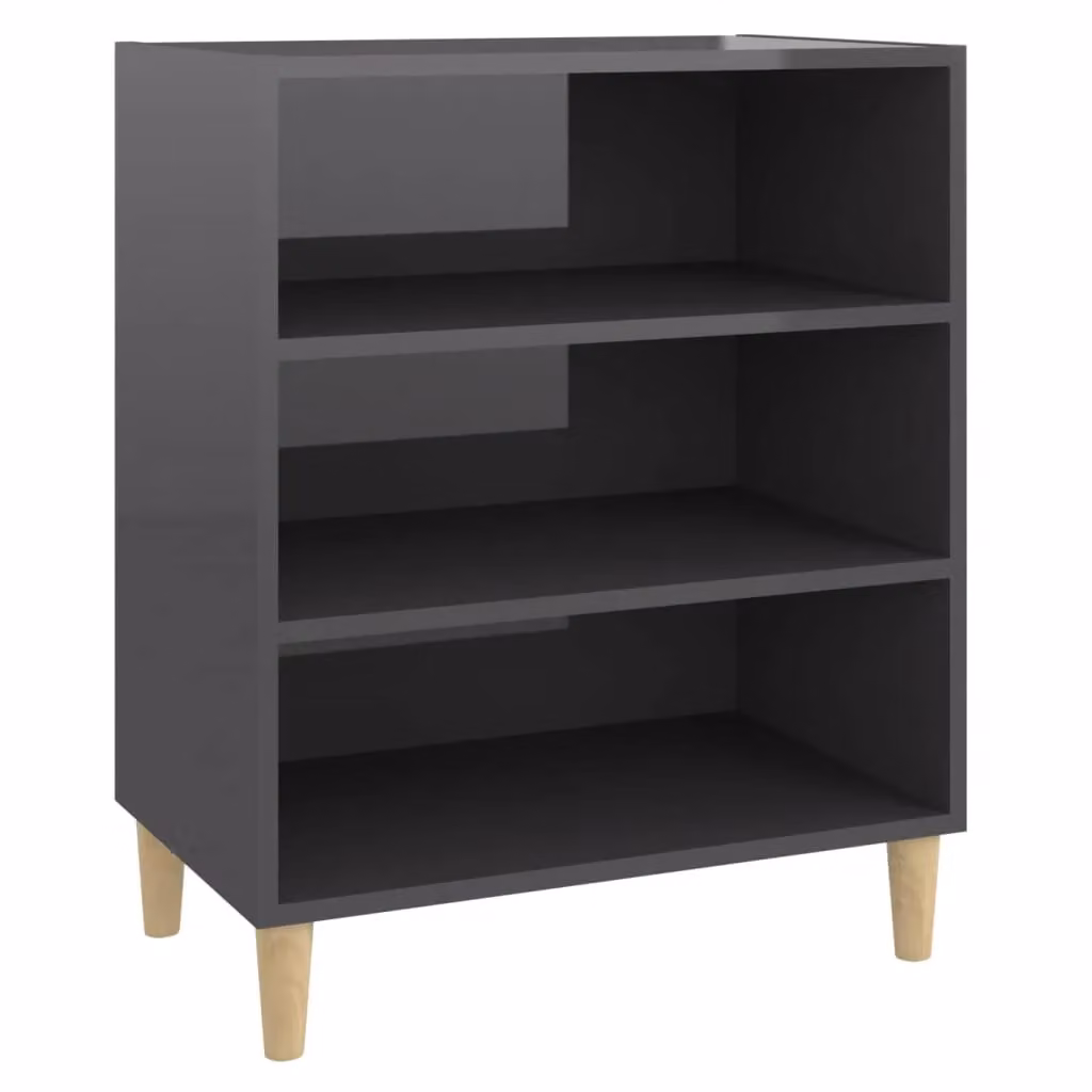 Berkfield Home High Gloss Grey Sideboard in Engineered Wood, W/D/H: 57 x 35 x 70 cm – 2