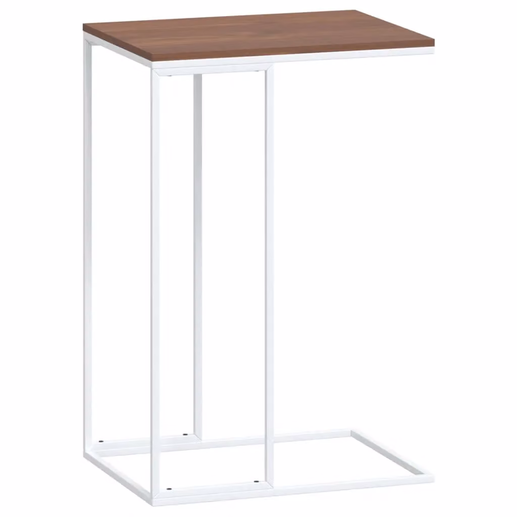 Berkfield Home White Side Table in Engineered Wood, W/D/H: 40 x 30 x 59 cm – 2