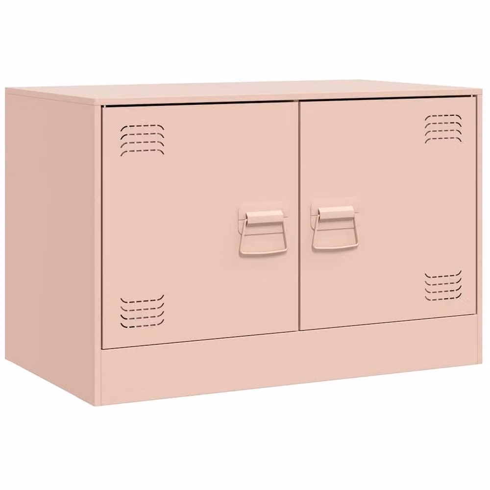 Berkfield Home Modern Pink Metal TV Cabinet W: 67 cm, D: 39 cm, H: 44 cm – 3