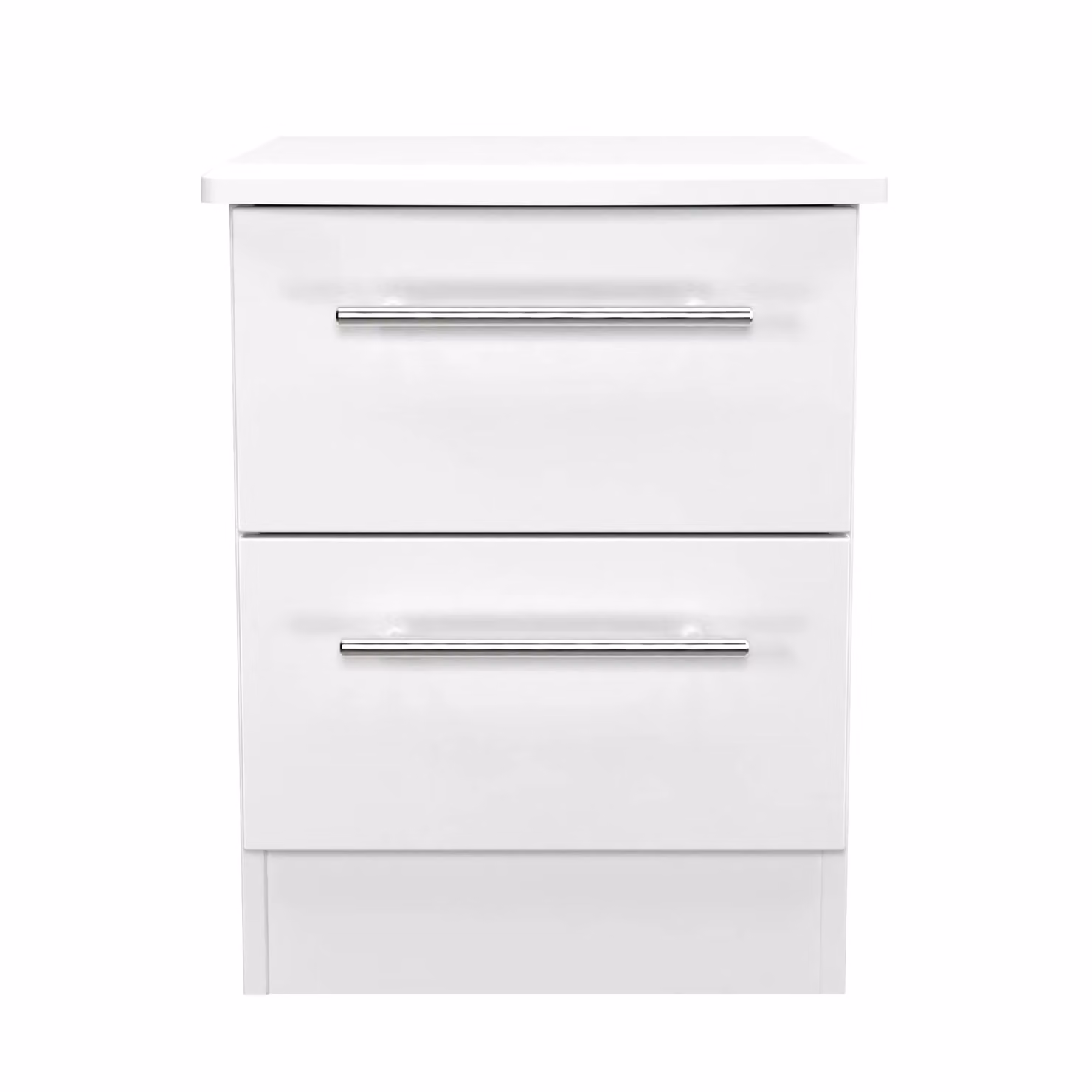 2 U Carlton Ready Assembled 2 Drawer Bedside Cabinet in White – 2