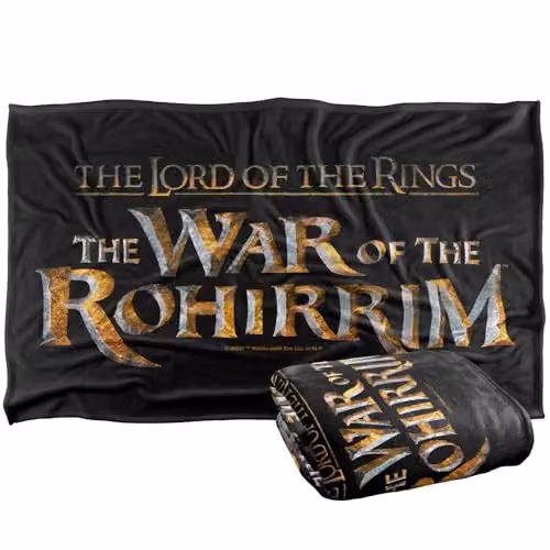 LOGOVISION Lord of the Rings War of the Rohirrim Logo Super Soft Fleece Throw Blanket, Multicolour, W/D/H: 91 x 147 cm – 1