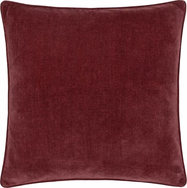 Make It A Home Red Chenille Piped Square Cushion