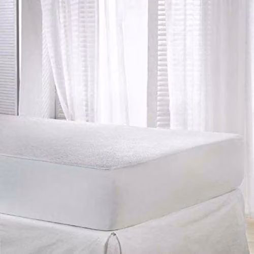 Gr8 Home Waterproof Terry Cotton Mattress Protector Fitted Sheet, White, W: 150 cm, L: 200 cm – 1