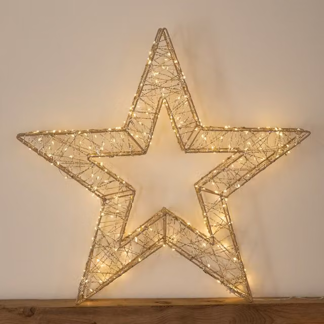 Samuel Alexander Gold Metal Hanging Christmas Star
