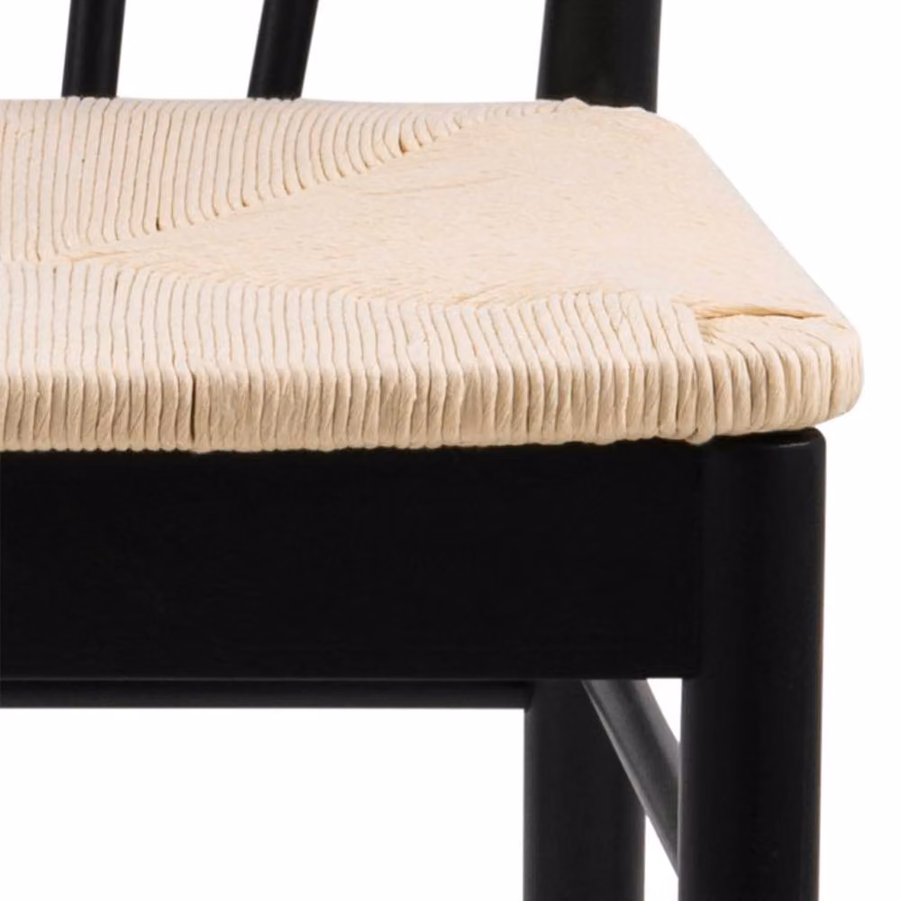 Wyld Haus Buenos Aires Set of 2 Modern Black and White Wood Dining Chairs with Armrests – 3