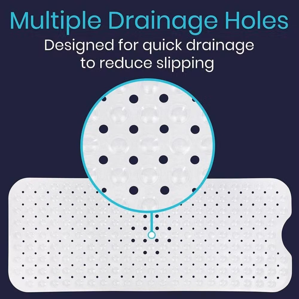 Kelvenix Non-Slip Round Bath Mat in White, Diameter: 100 cm – 3