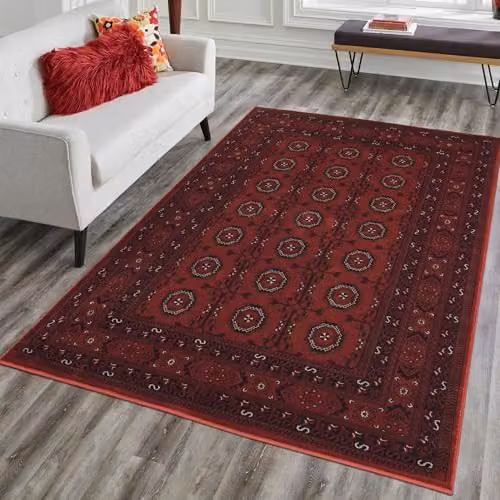 Desire Rugs Yasmin Traditional Oriental Red Hallway Runner Rug, W: 60 cm, L: 220 cm – 5