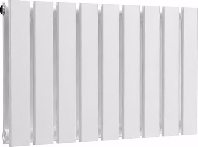 Lux Heat Flat Horizontal Double Steel Radiator in White, W: 630 mm, H: 400 mm