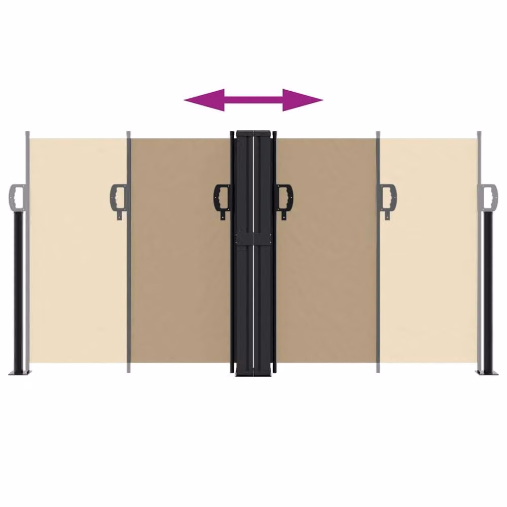 Berkfield Home Retractable Single Side Awning in Beige, W/H: 120 x 1200 cm – 3