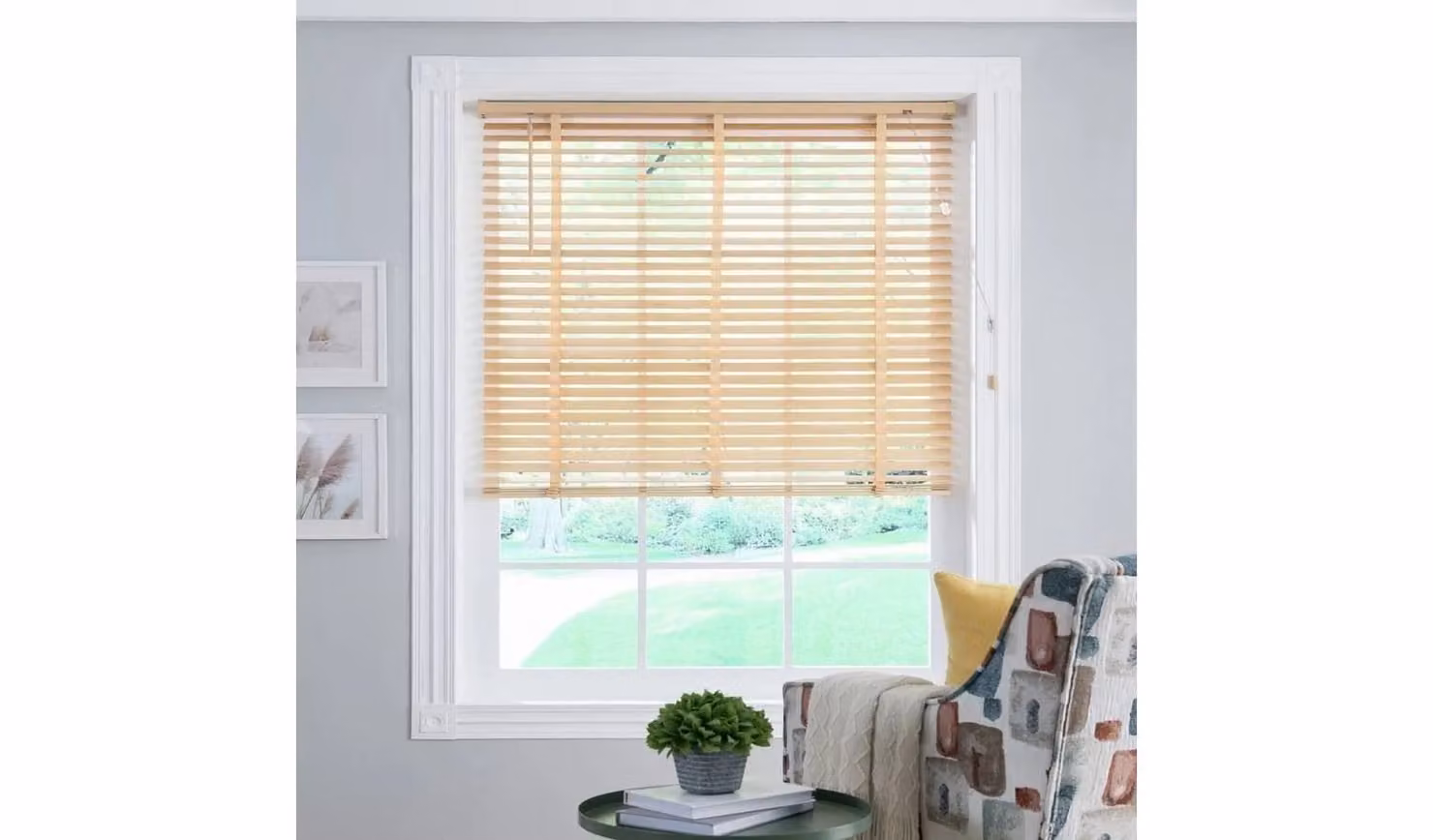 Little Black Book Natural Wood Venetian Blind, W: 100 cm, H: 130 cm