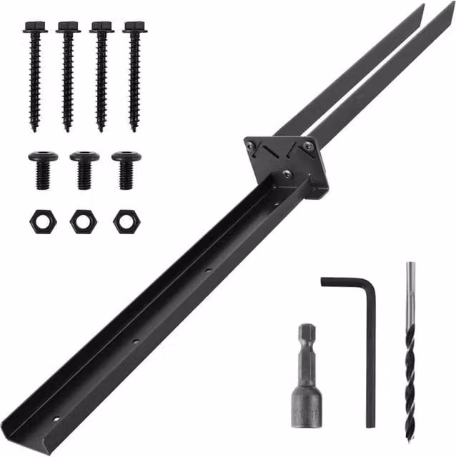 Hinsinc Black Iron Fence Post Repair Stakes, Height: 120 cm, Width: 3.2 cm – 1