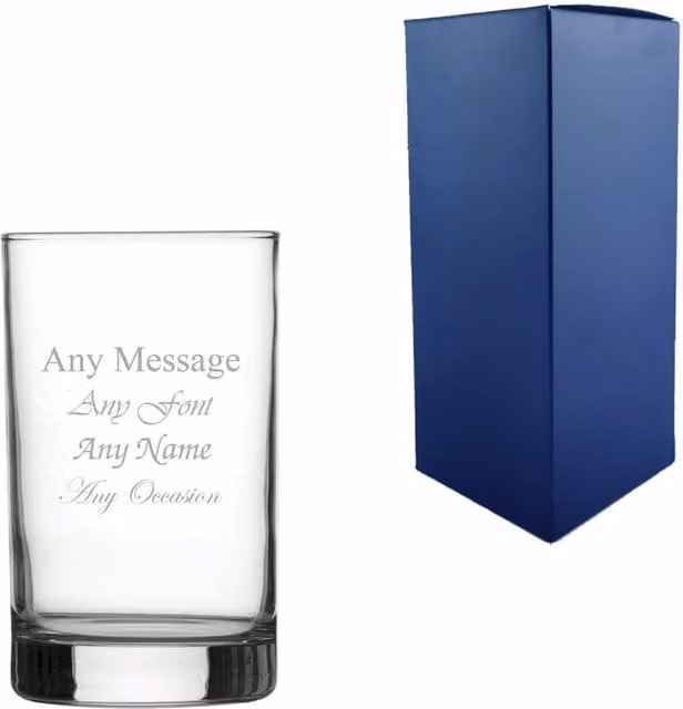 Uniqueful Personalised 8.5oz Clear Hiball Tumbler Glass