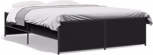 Berkfield Home Bed Frame in Black, W/D/H: 140 x 190 x 40.5 cm – 1