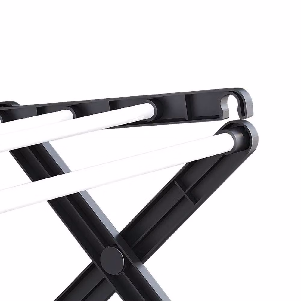 FORGEVIO Black 3-Tier Metal Foldable Freestanding Shoe Rack – 3