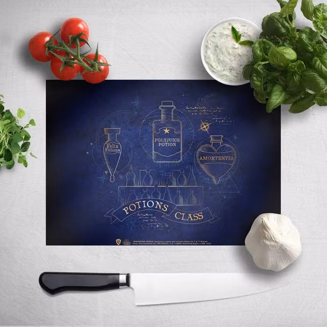 Zavvi Harry Potter Potions Class Rectangular Chopping Board, Multicolour and Blue – 1