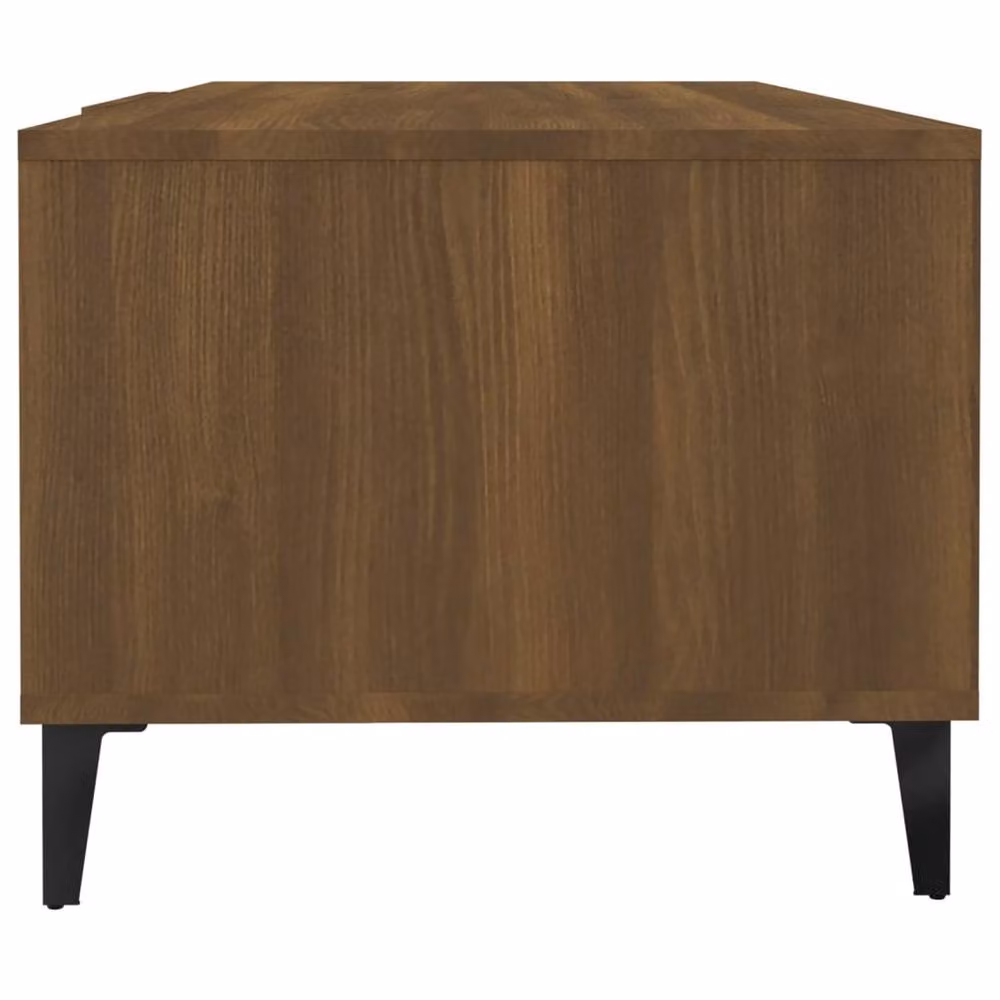 Berkfield Home Sturdy Coffee Table in Brown Oak, W/D/H: 102 x 50 x 40 cm – 3