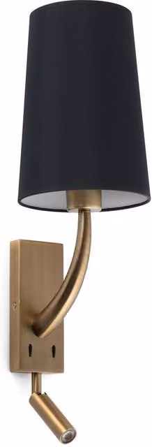 Netlighting Rem Reading Light Wall Lamp in Gold and Black with E27 Bulb Holder – 2